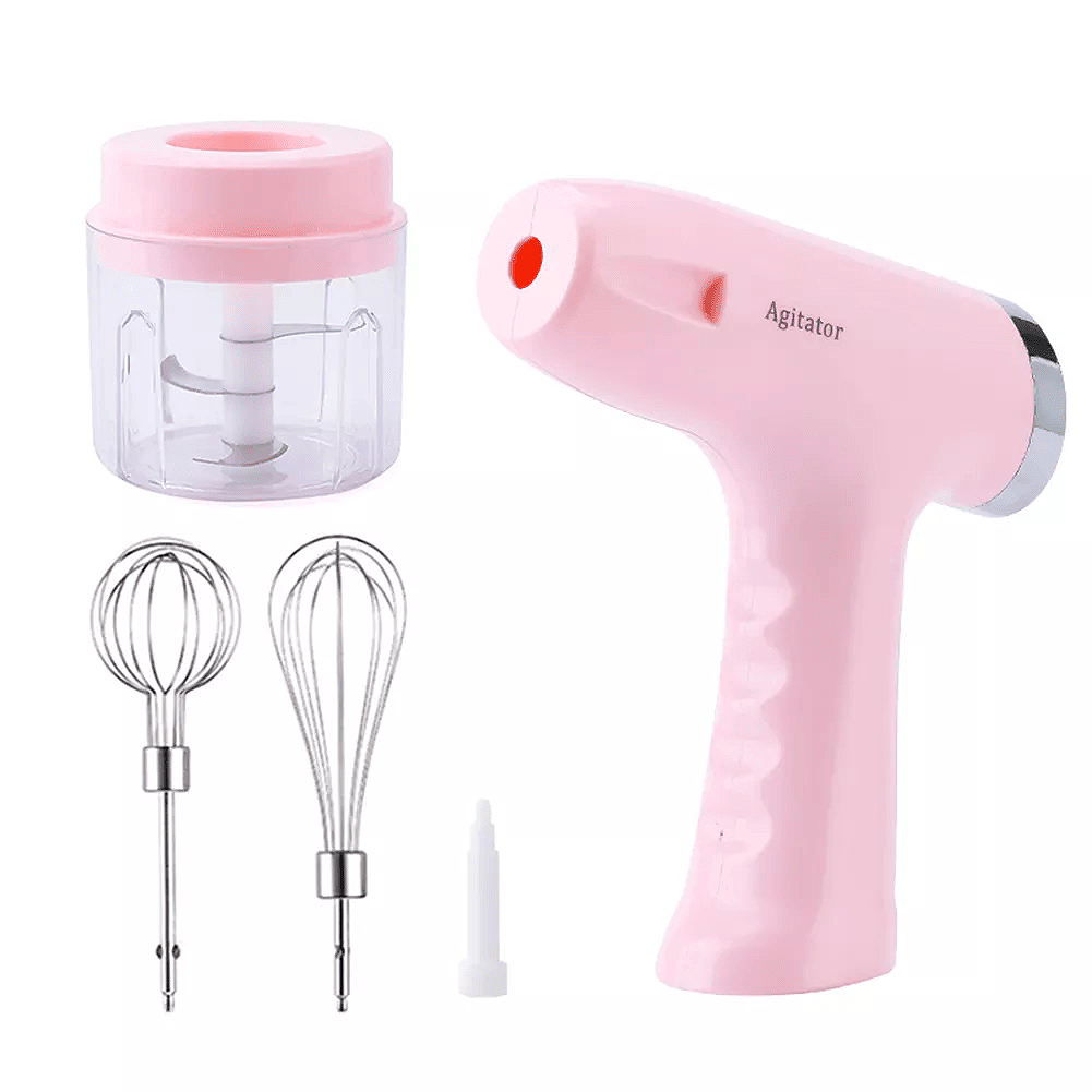 Mini mélangeur rechargeable avec batteur à œufs et broyeur à 5 vitesses