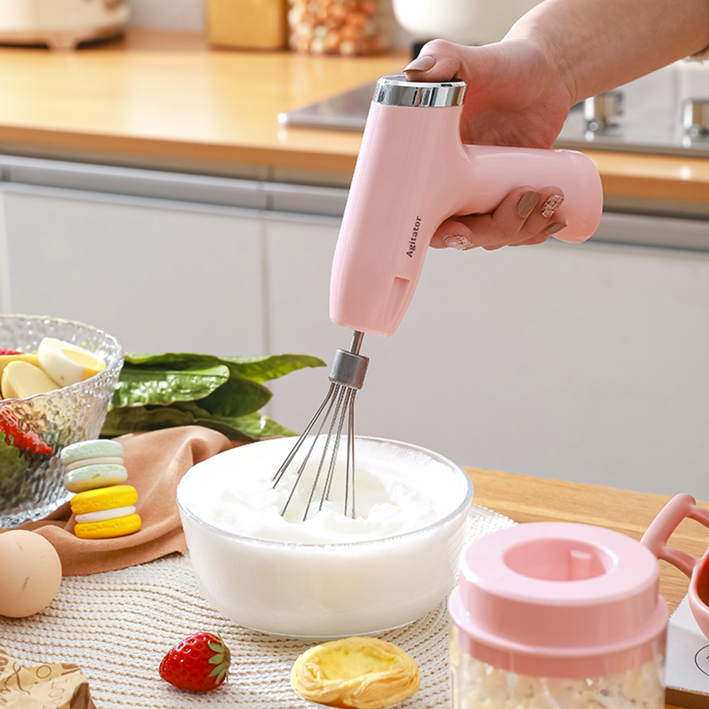 Mini mélangeur rechargeable avec batteur à œufs et broyeur à 5 vitesses