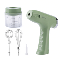 Mini mélangeur rechargeable avec batteur à œufs et broyeur à 5 vitesses