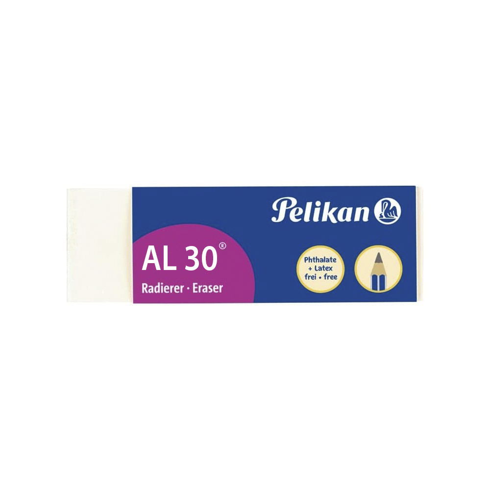 Lot de 30 gommes blanches PELIKAN pour crayons