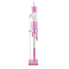 Casse-Noisette en Bois Soldat 90H 433018 Décorations de Noël Rose avec Sceptre