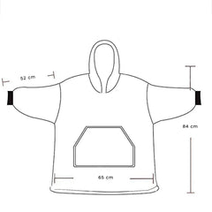 Manteau polaire oversize BLEU fluo avec capuche et poche