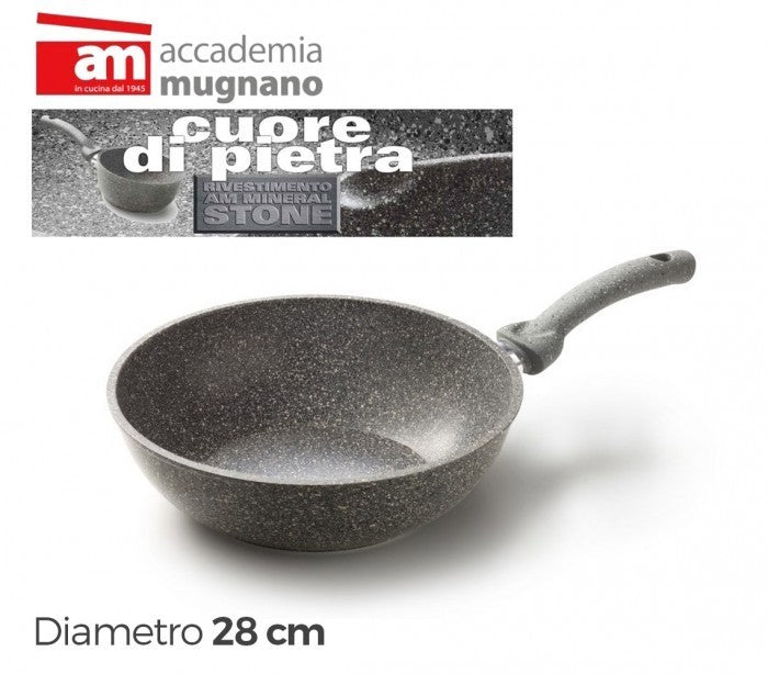 Sauteuse - Diamétre de 28 cm - poignée antiadhésive et revêtement pierre
