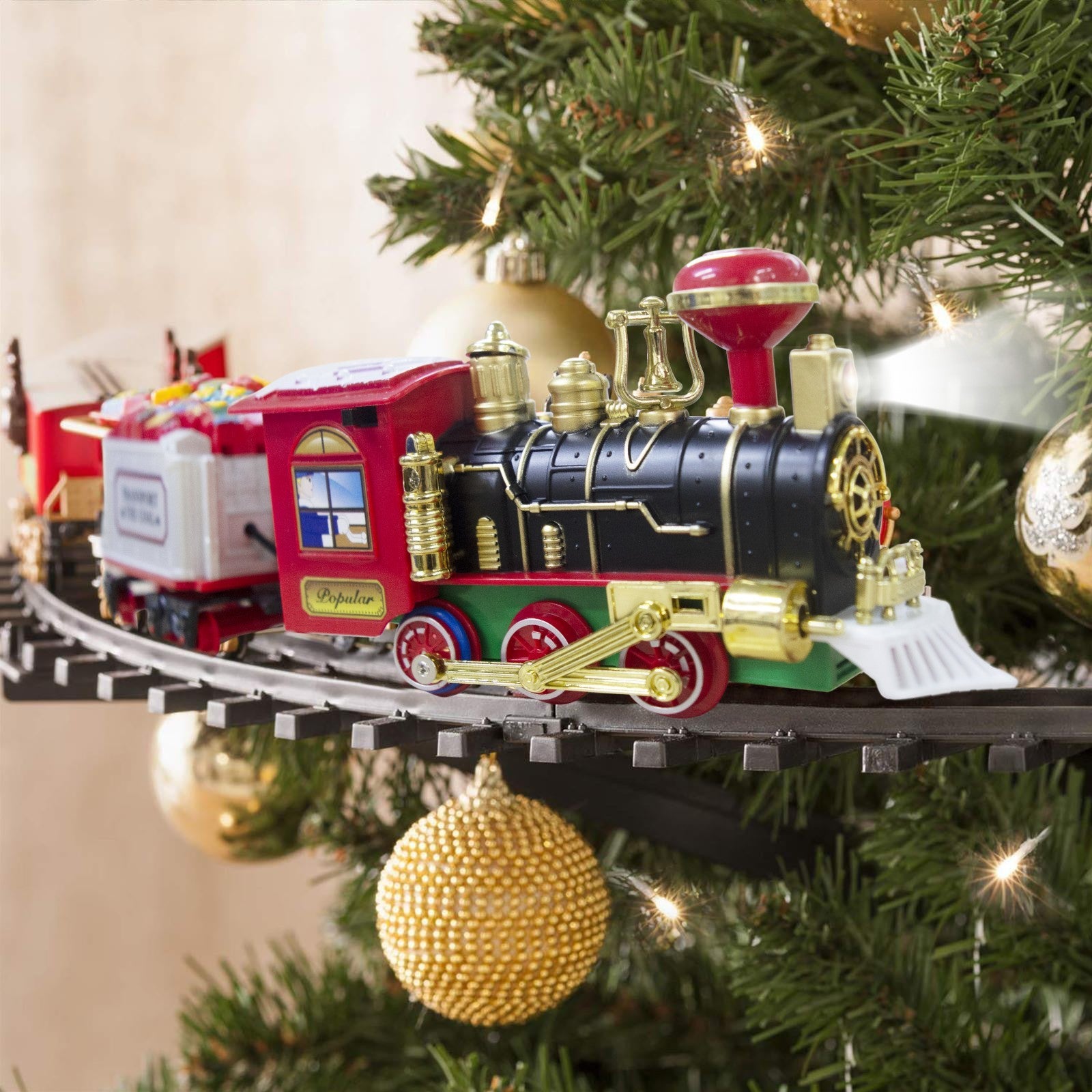 Train de Noël pour le centre arbre de Noël 258051 Diamètre 89 cm 33 pièces
