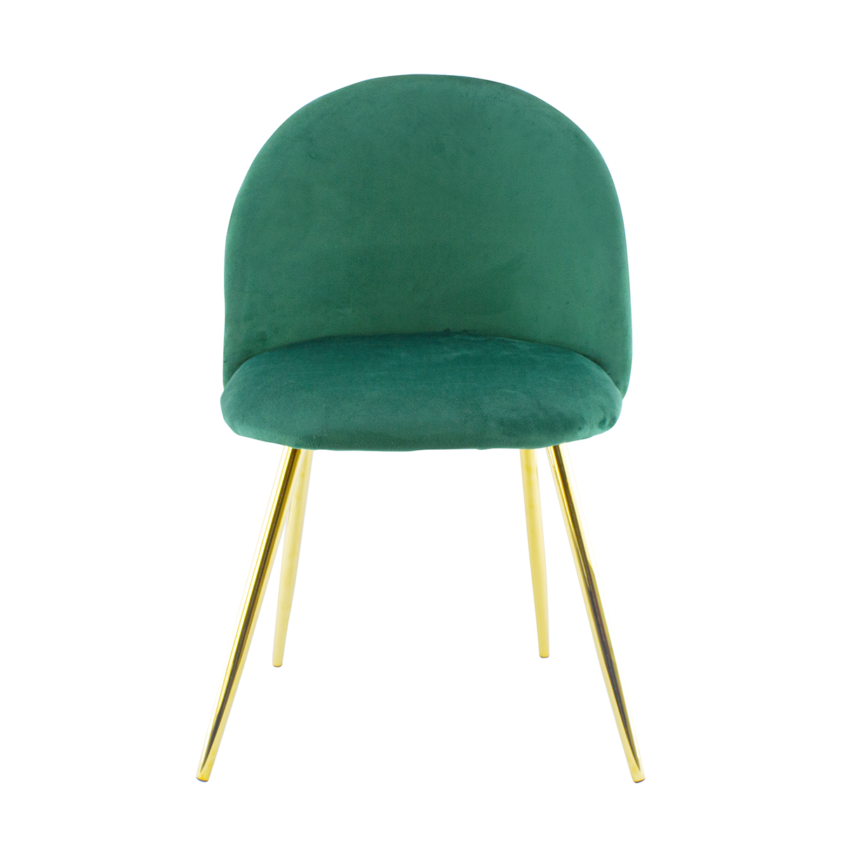 Chaise de salon SHELBY 50x45x80H cm fauteuil vintage en velours et pieds dorés