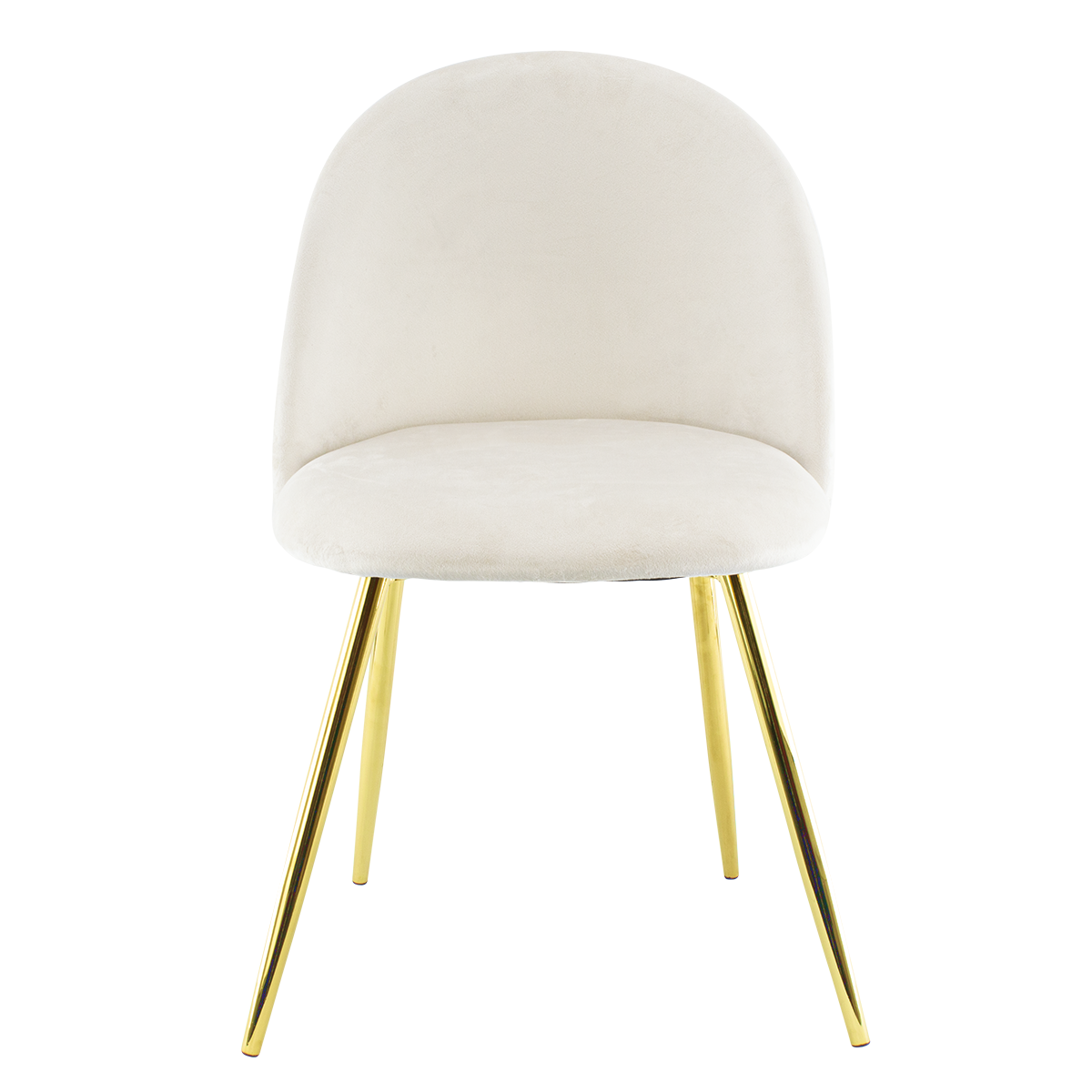 Chaise de salon SHELBY 50x45x80H cm fauteuil vintage en velours et pieds dorés