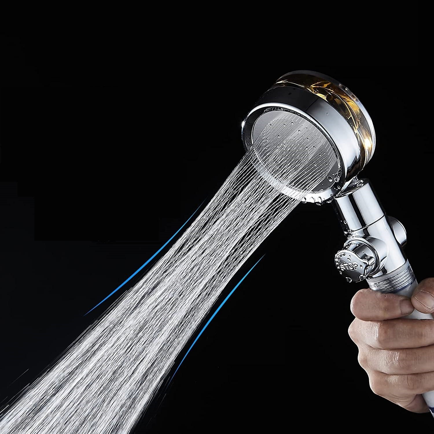 Pomme de douche turbo orientable à 360° avec filtre purifiant