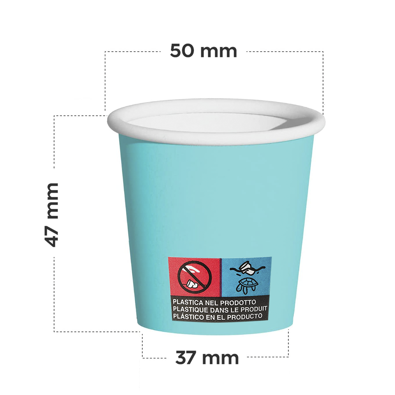 Pack de 1000 gobelets à café jetables biodégradables colorés 75ml