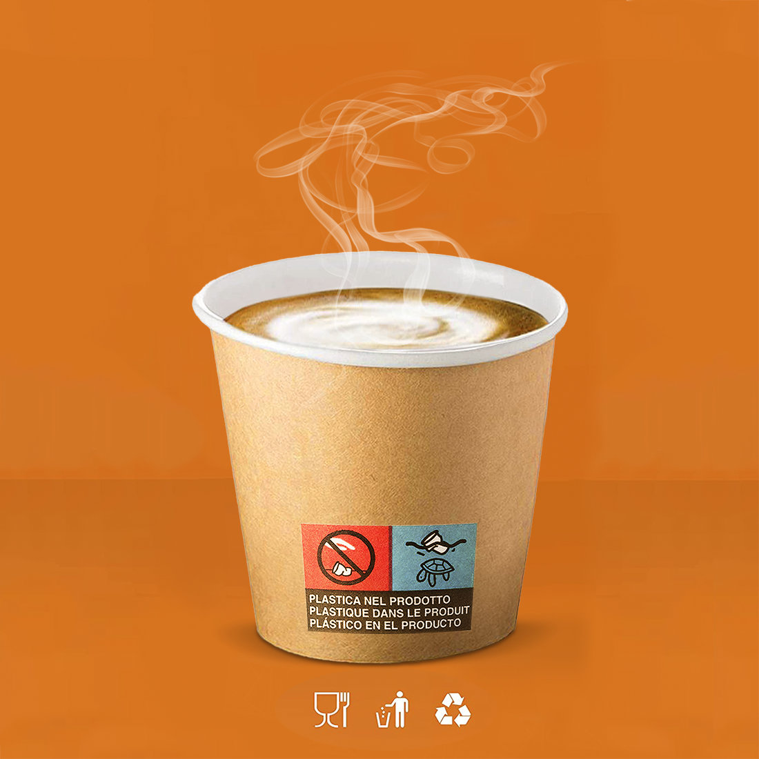 Pack de 1000 gobelets à café jetables biodégradables colorés 75ml
