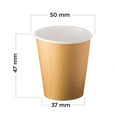 Pack de 500 gobelets à café jetables biodégradables colorés 75ml