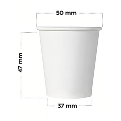 Pack de 150 gobelets à café jetables biodégradables colorés 75ml