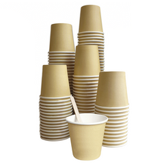 Pack de 100 gobelets à café jetables biodégradables colorés 75ml