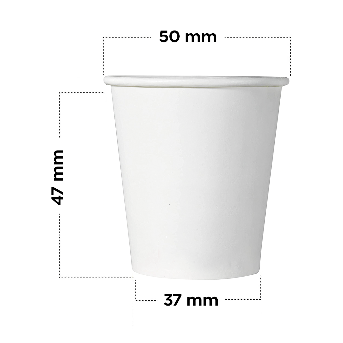 Pack de 50 gobelets à café jetables biodégradables colorés 75ml