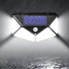 314027 Lampe à capteur mouvement à recharge solaire avec 114 LED 120°