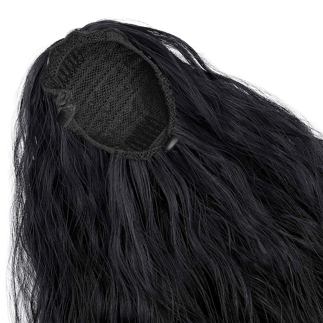 JACY extension de cheveux noirs bouclés avec clip faux cheveux 140gr 70cm long