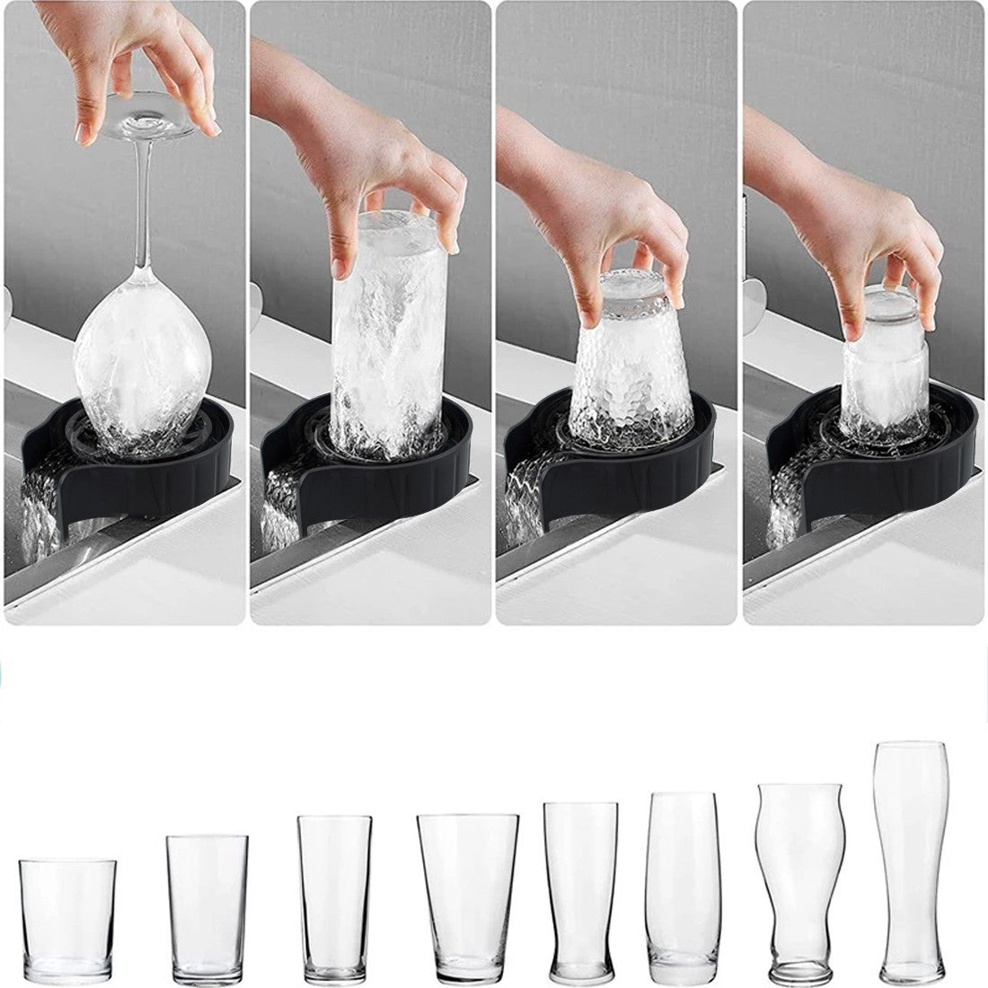 Nettoyant pour gobelets en verre pour rinceur de gobelets de cuisine à domicile