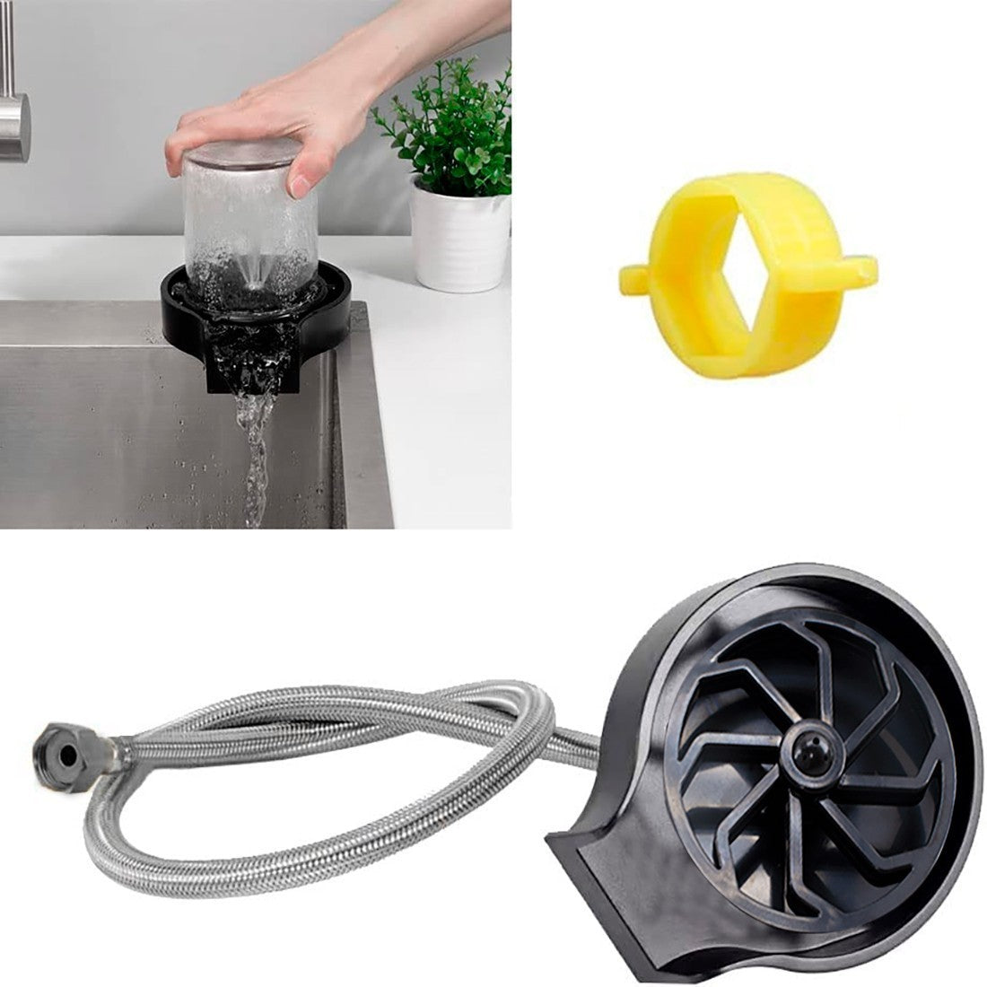 Nettoyant pour gobelets en verre pour rinceur de gobelets de cuisine à domicile