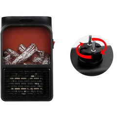 Mini cuisinière électrique portable 1000W Affichage et minuterie fausse cheminée