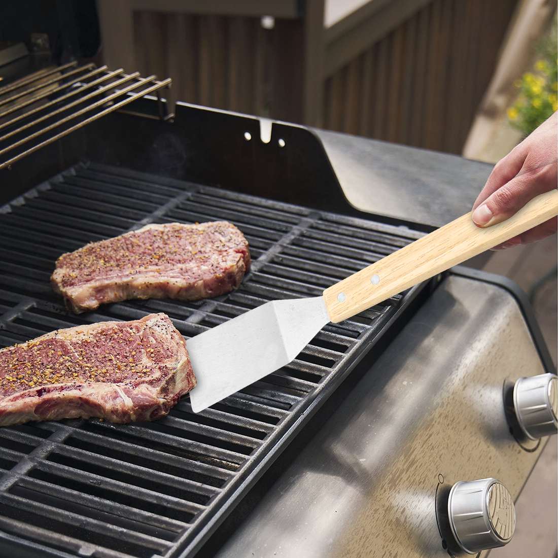 Set 3 Maxi Barbecue ustensiles pince pelle fourchette en Inox