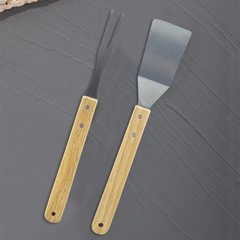 Set 3 Maxi Barbecue ustensiles pince pelle fourchette en Inox