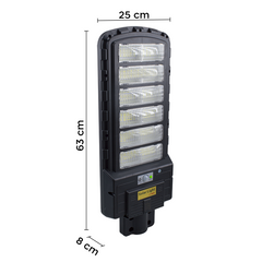 508248 Lampadaire charge solaire 600W détecteur de mouvement et télécommande