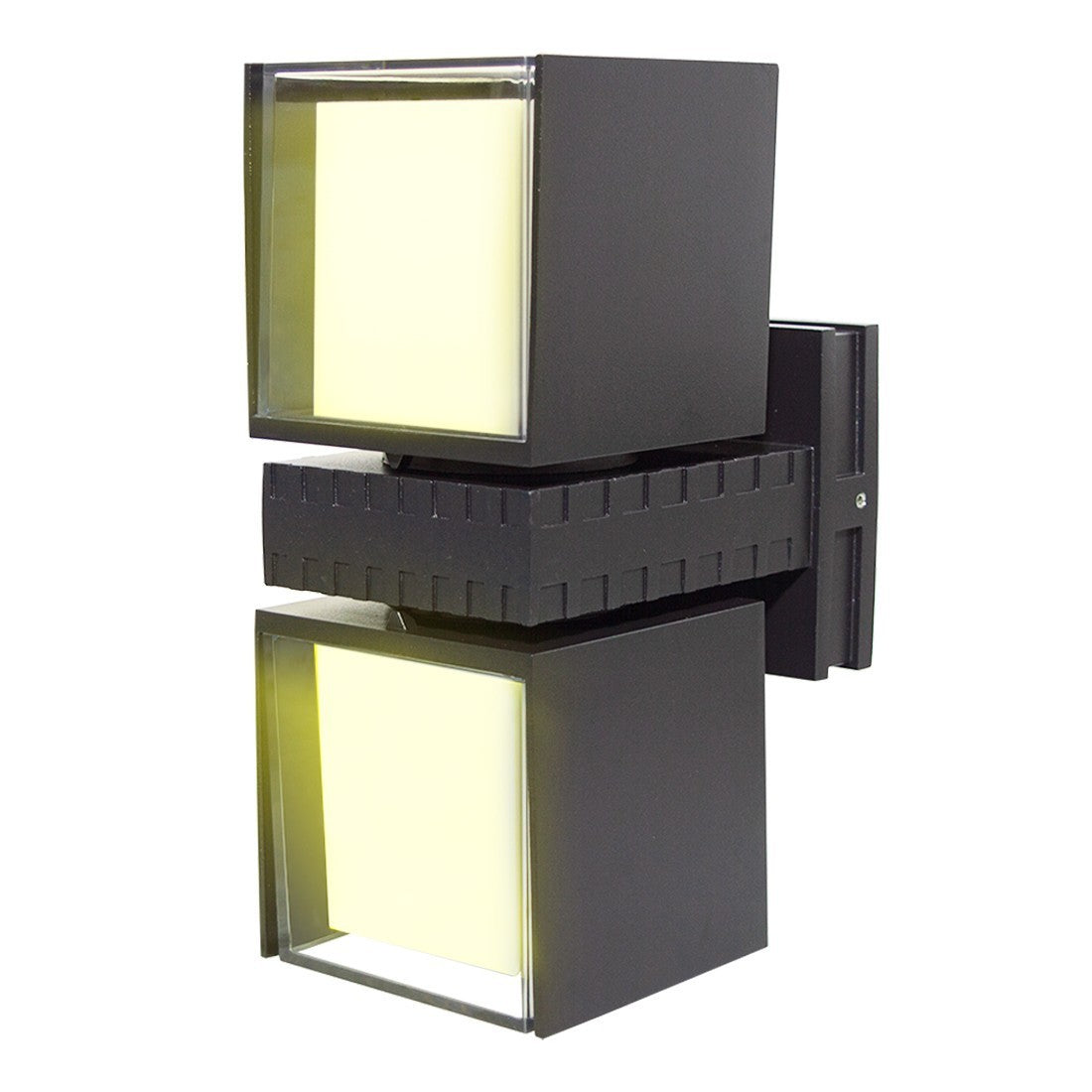 Applique Murale LED 24W Cube Lumière Chaude Extérieur Rotatif 350°