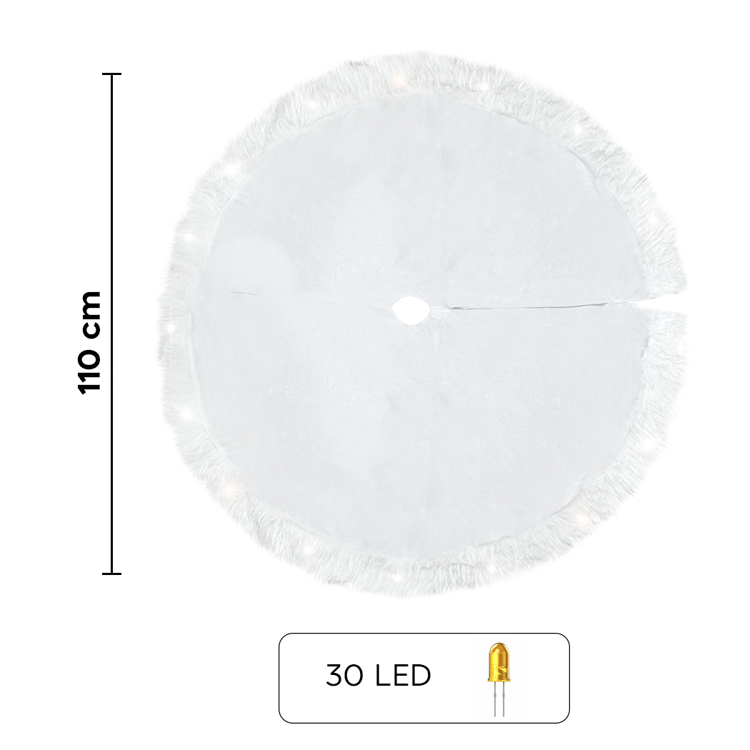 Sapin de Noël 301215 Tapis de sol pour sapin 110 cm Mini lumières LED