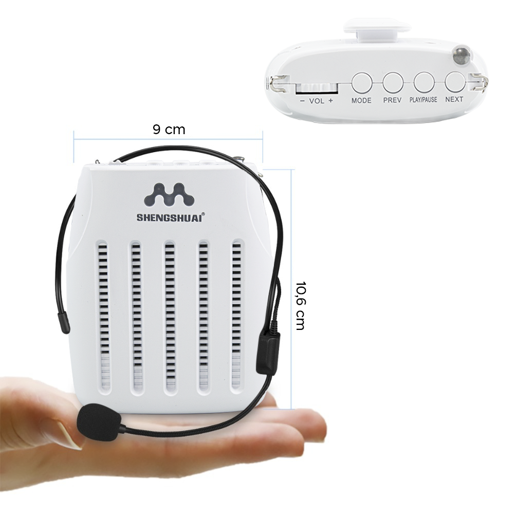 SK-105 Amplificateur vocal portable Radio FM Haut-parleurs microphone sans fil