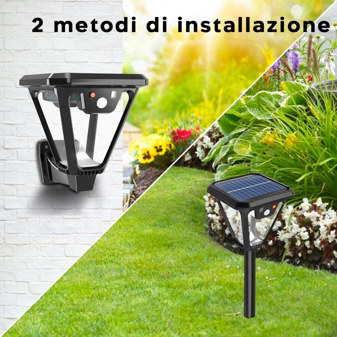 Lampe jardin applique recharge lumière solaire lumière froide avec télécommande