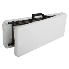Banc pliable en plastique blanc pour camping ou bar pique-nique 183x28x43cm
