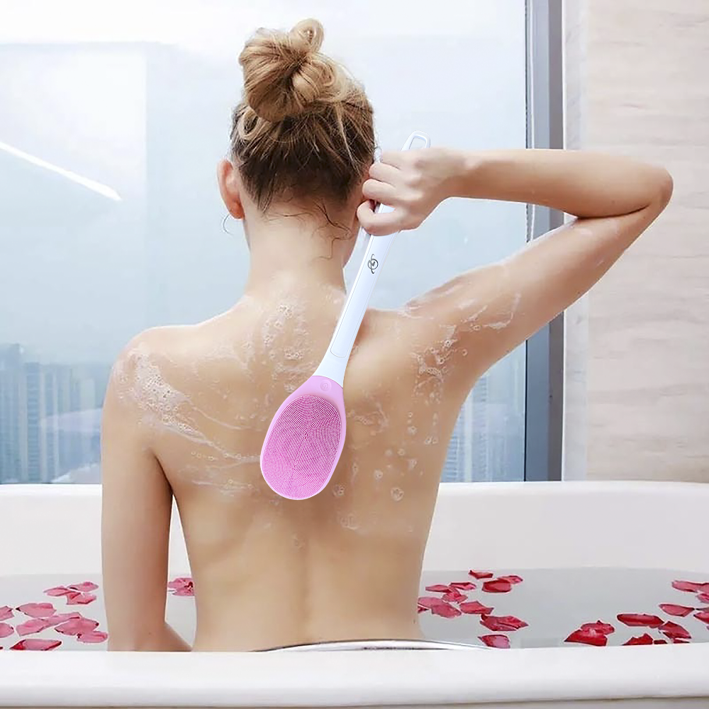 Brosse de bain à vibration électrique pour massage corporel étanche IPX7