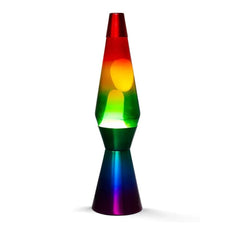 XL1767 Lampe à Lave 40cm Rainbow avec Paillettes Magma Multicolore RAINBOW