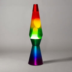 XL1767 Lampe à Lave 40cm Rainbow avec Paillettes Magma Multicolore RAINBOW