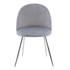 Fauteuil lounge SHELBY 50x45x80H cm fauteuil vintage velours et pieds argent