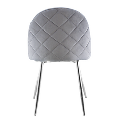 Fauteuil lounge SHELBY 50x45x80H cm fauteuil vintage velours et pieds argent