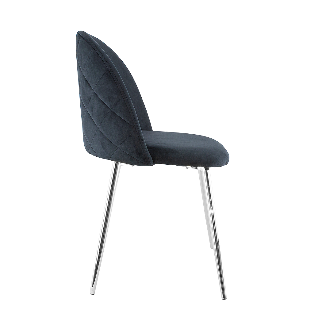Fauteuil lounge SHELBY 50x45x80H cm fauteuil vintage velours et pieds argent