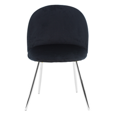 Fauteuil lounge SHELBY 50x45x80H cm fauteuil vintage velours et pieds argent