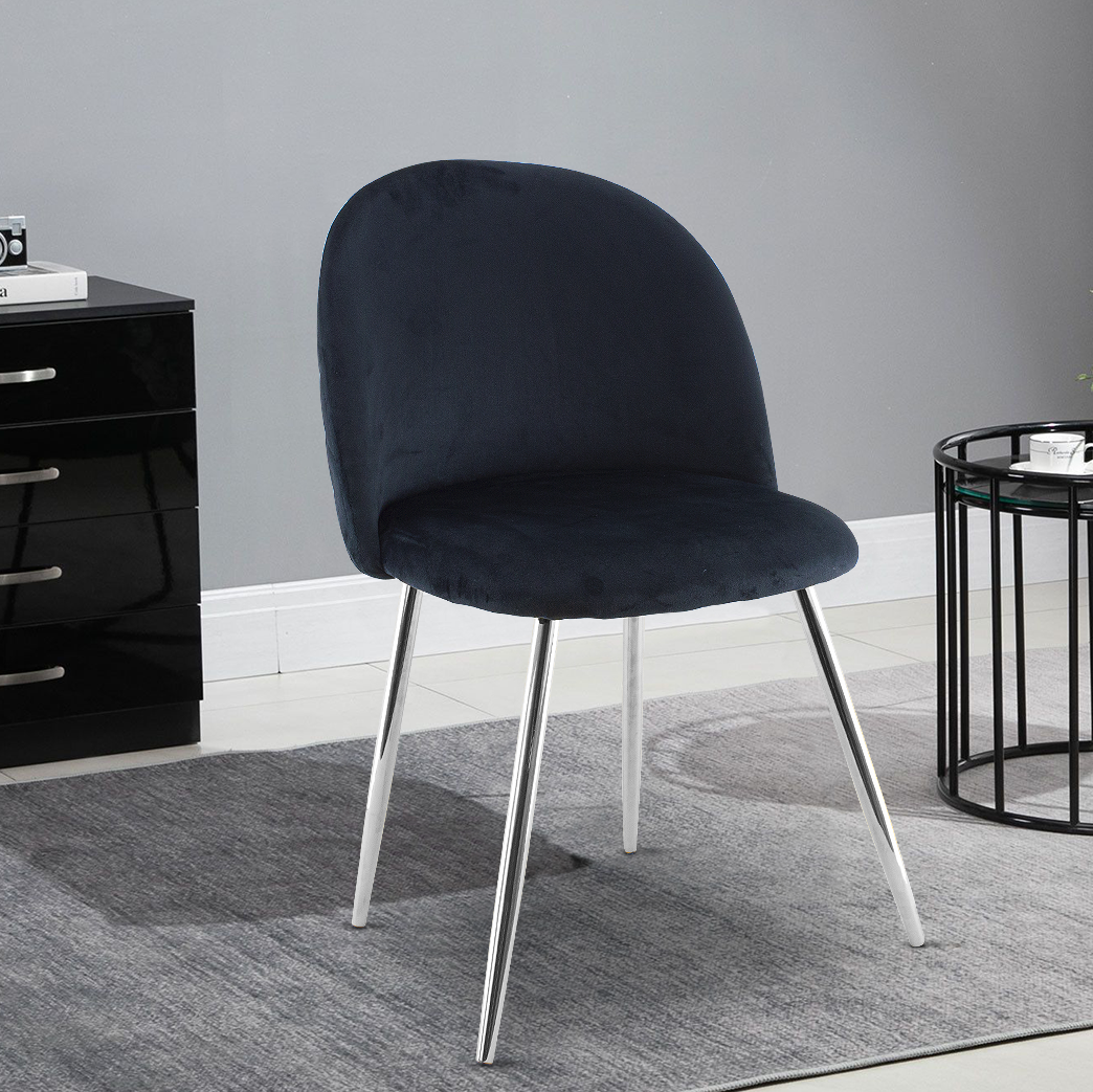 Fauteuil lounge SHELBY 50x45x80H cm fauteuil vintage velours et pieds argent