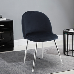 Fauteuil lounge SHELBY 50x45x80H cm fauteuil vintage velours et pieds argent