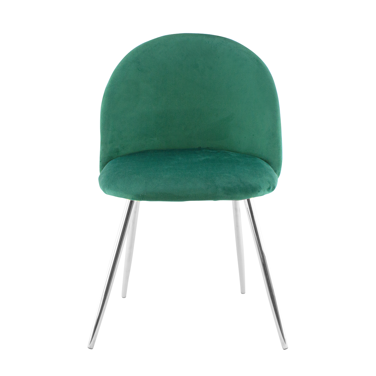Fauteuil lounge SHELBY 50x45x80H cm fauteuil vintage velours et pieds argent
