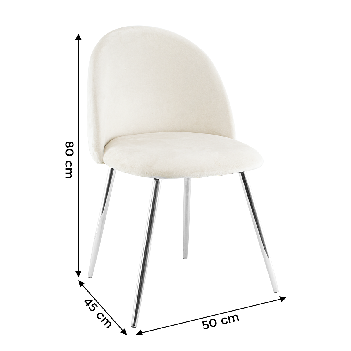 Fauteuil lounge SHELBY 50x45x80H cm fauteuil vintage velours et pieds argent