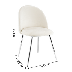 Fauteuil lounge SHELBY 50x45x80H cm fauteuil vintage velours et pieds argent