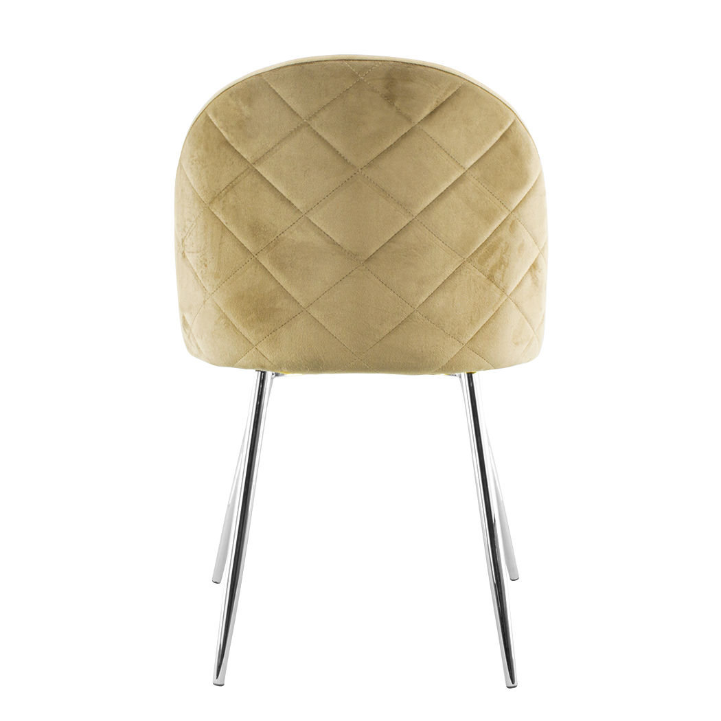 Fauteuil lounge SHELBY 50x45x80H cm fauteuil vintage velours et pieds argent