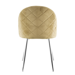 Fauteuil lounge SHELBY 50x45x80H cm fauteuil vintage velours et pieds argent