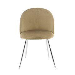 Fauteuil lounge SHELBY 50x45x80H cm fauteuil vintage velours et pieds argent