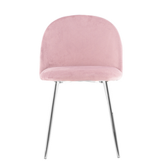 Fauteuil lounge SHELBY 50x45x80H cm fauteuil vintage velours et pieds argent