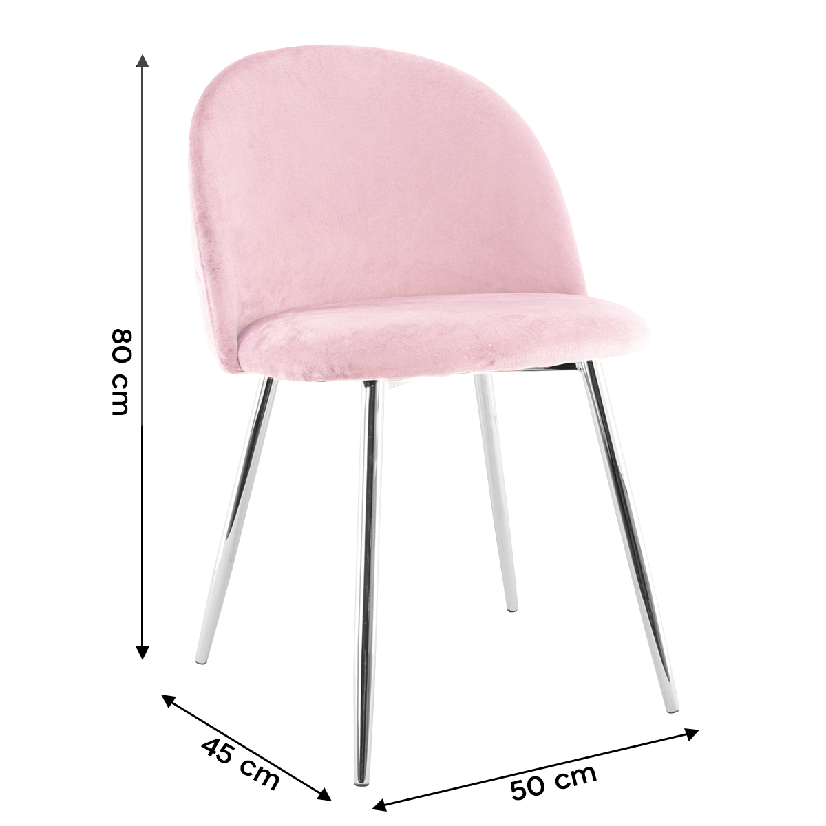 Fauteuil lounge SHELBY 50x45x80H cm fauteuil vintage velours et pieds argent