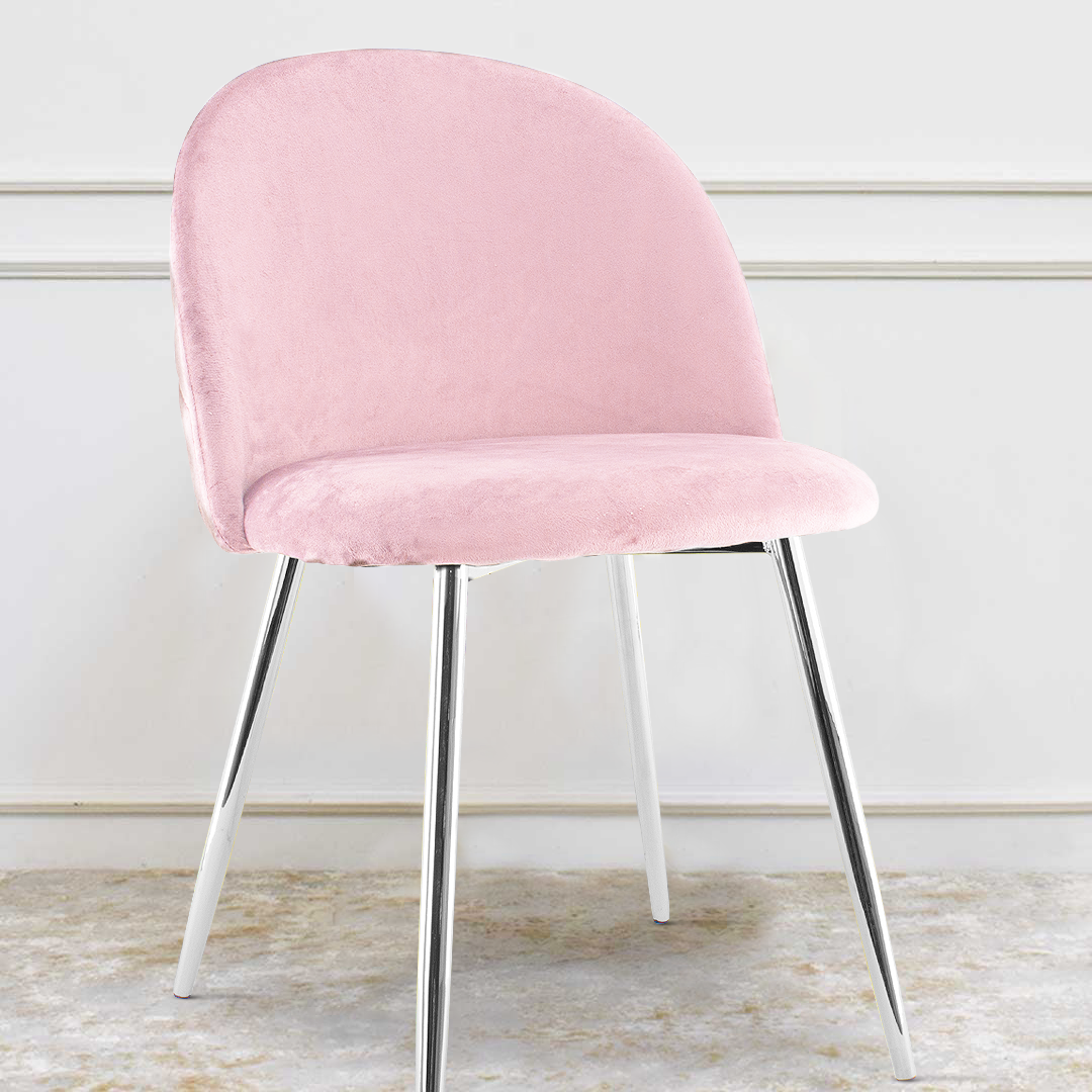 Fauteuil lounge SHELBY 50x45x80H cm fauteuil vintage velours et pieds argent