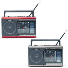 Q-FM40 Vintage FM Radio Haut-parleur Bluetooth MP3 Lampe poche portable horloge