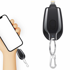 Porte-clés Powerbank 1500mAh USB Lightning Chargeur portable d'urgence
